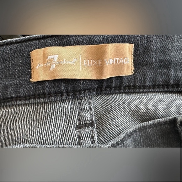 7 for All Mankind Luxe Vintage Honest  high waist skinny ankle stretch US 32 - Picture 6 of 6